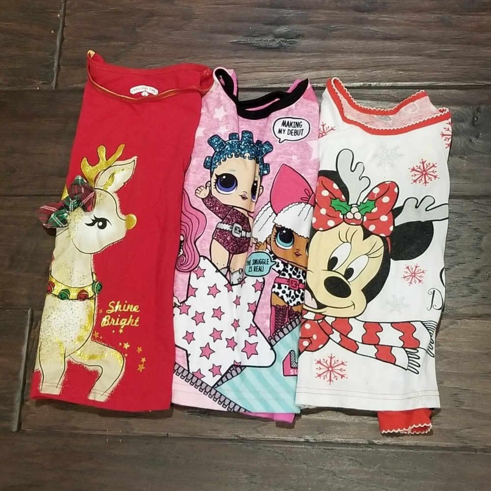 LOL and Mickey Mouse Girl Pajamas Top Bundle